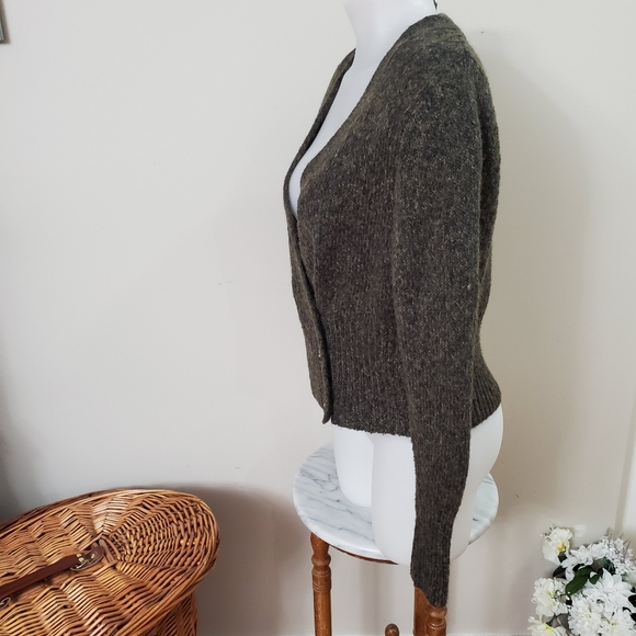 Women's Brown Button-Up Sweater - Picture 2 of 12